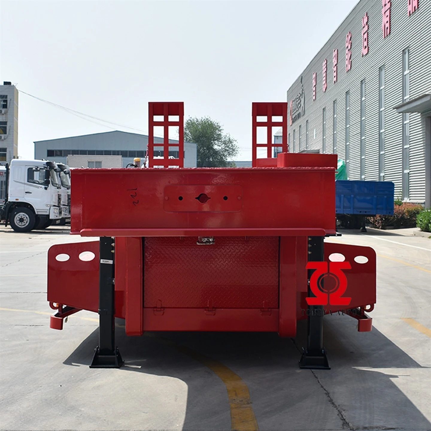 Low Loading Low Bed Semi Trailer